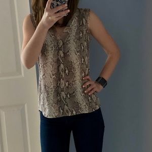 Animal Print Sleeveless Top